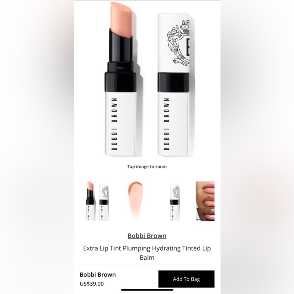 NEW Bobbi Brown Extra Lip Tint Plumping Hydrating Tinted Lip Balm